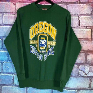 1990s University Of Oregon Cotton Bowl Crewneck Medium Unisex Sweatshirt Green